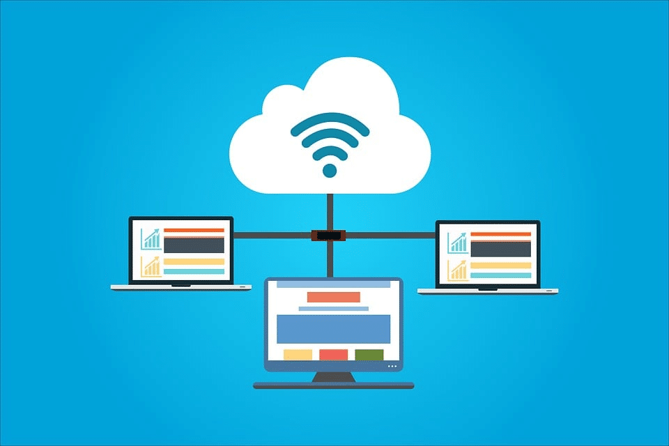 An image of a cloud computing hosting network