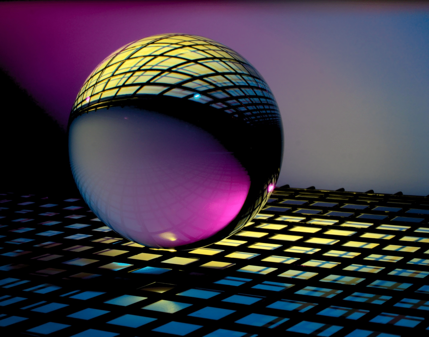 A photo of a futuristic-looking sphere